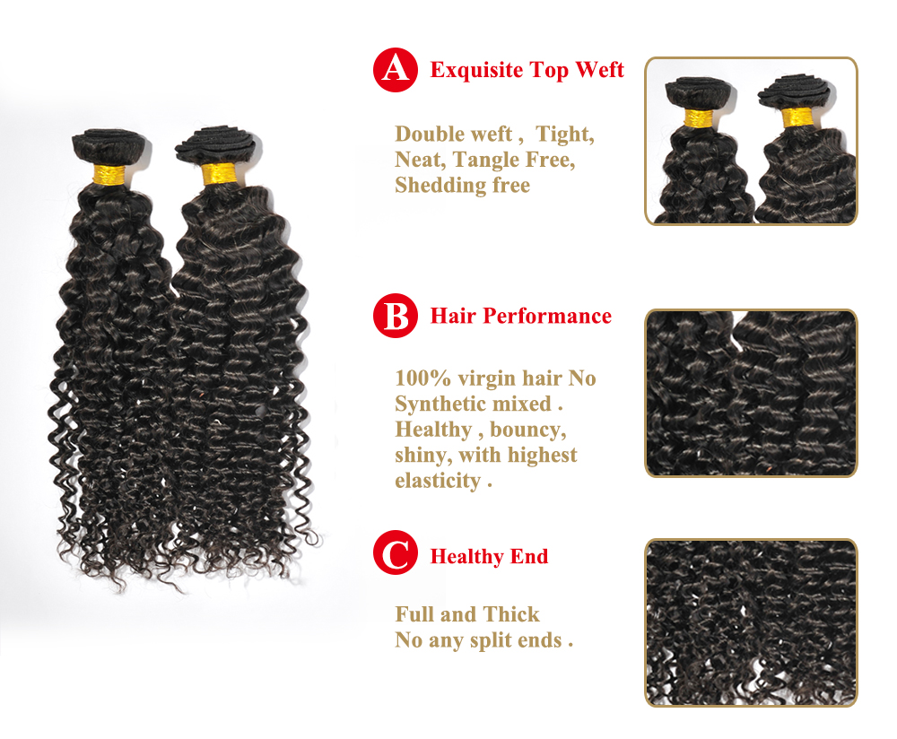  Kinky curly hair weft,Afro kiky curl hair weave natural black YL121